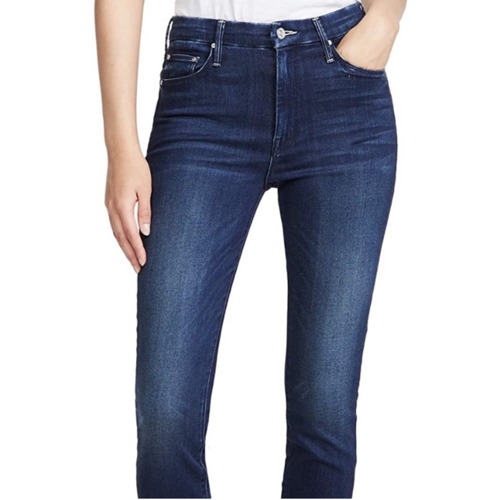 Mother High Waisted Looker Fray Hem Skinny - Size 24 - Picture 5 of 15